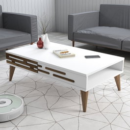 Hanah Home Valensiya - Mesa de centro blanca